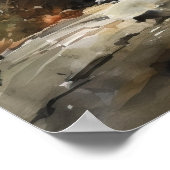 Japanische Hundekunst Print Poster (Ecke)