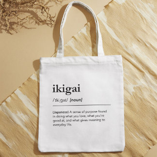 Japanische Ikigai Lebenszweck Minimalistische Defi Tragetasche