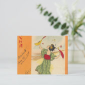 Japanische Illustration/Geisha-Serie Postkarte (Stehend Vorderseite)