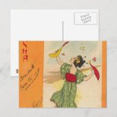 Japanische Illustration/Geisha-Serie Postkarte (Vorne/Hinten)