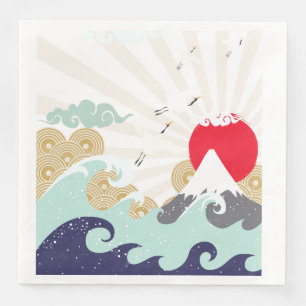 japanische Illustration Serviette