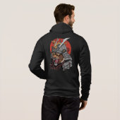 Japanische Illustrationskunst Samurai Hoodie (Schwarz voll)