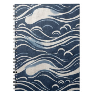 Japanische Indigo-Textilien Notizblock