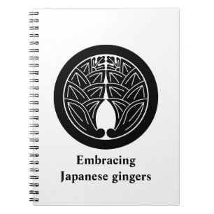 Japanische Ingwer umarmen in einem Kreis Notizblock
