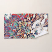 Japanische Inspirierte Blume Sketch Abstrakt Badhandtuch Set (Handtuch)