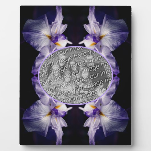 Japanische Iris-Blume Erstellen Sie Ihr eigenes Fo Fotoplatte (Vorderseite)