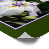 Japanische Iris-Blume in Bloom Abstrakt Poster (Ecke)