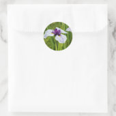 Japanische Iris Ensata Thunb-Blume Runder Aufkleber (Tasche)
