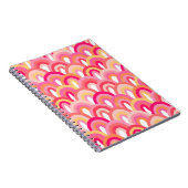 Japanische Jakobsmuscheln nahtlos, farbenfroher Re Notizblock (Rechte Seite)