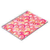 Japanische Jakobsmuscheln nahtlos, farbenfroher Re Notizblock (Linke Seite)