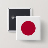 Japanische (japanische) Flagge Button (Vorne & Hinten)