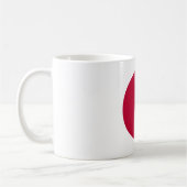 Japanische (japanische) Flagge Kaffeetasse (Links)