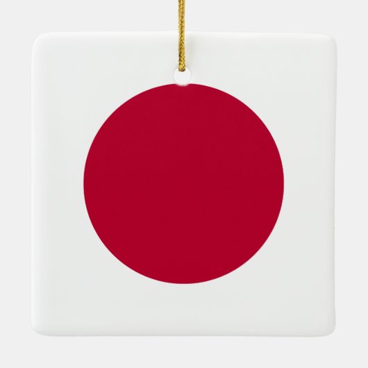 Japanische (japanische) Flagge Keramikornament (Rückseite)