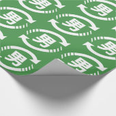 Japanische Jungs gerecycelt | Kanji Nihongo Geschenkpapier (Ecke)