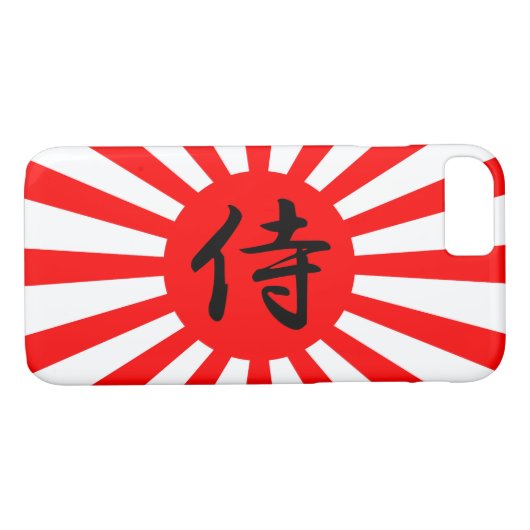 Japanische Kaiserflagge mit Samurai-Kanji-Symbol Case-Mate iPhone Hülle (Rückseite (Horizontal))
