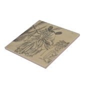 Japanische Kaiserin circa 1800s Fliese (Seite)