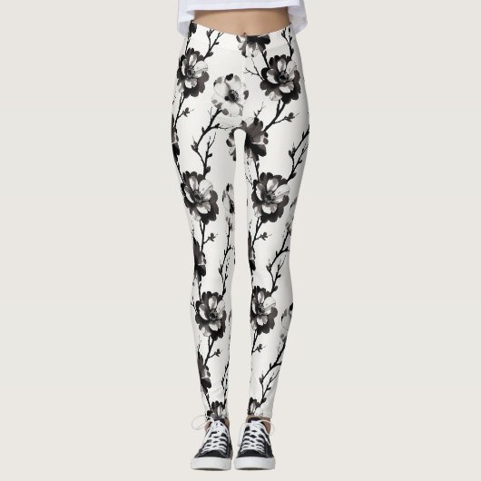 Japanische Kamelien Leggings (Vorderseite)