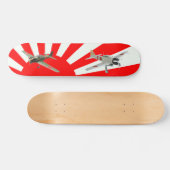 Japanische Kämpfer-Flugzeuge mit Flagge Skateboard (Horizontal)