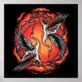 Japanische Kampfkran - Asiatische Kunst Poster (Vorne)