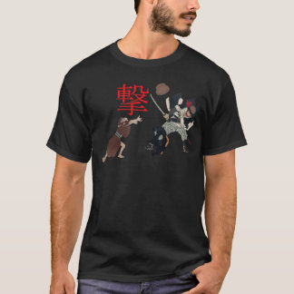 Japanische Kampfszene – Vintage Samurai T-Shirt
