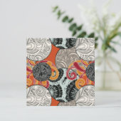 Japanische Karte mit Kugeln und Wirbel (Stehend Vorderseite)