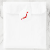 Japanische Karte Runder Aufkleber (Tasche)