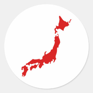Japanische Karte Runder Aufkleber