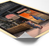 Japanische Kasamatsu-Nachtdorf-Kunst Poster (Ecke)