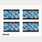 Japanische Katakanatabelle Rechteckiger Aufkleber (Blatt)