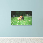 Japanische Katze 4 Leinwanddruck (Insitu (Holzboden))