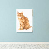 Japanische Katze 6 Leinwanddruck (Insitu (Holzboden))