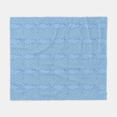 Japanische Katze - Blue Kimono Print Fleecedecke (Vorderseite (Horizontal))