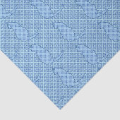 Japanische Katze - Blue Kimono Print Seidenpapier (Ausschnitt)