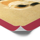 Japanische Katze Calico, Hanabusa Itchō Poster (Ecke)