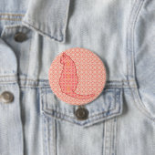 Japanische Katze - Coral Orange Batik Button (Beispiel)
