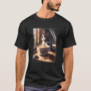 Japanische Katze frisst Mandelbäume T-Shirt