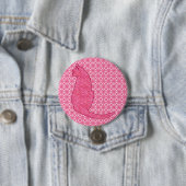 Japanische Katze - Fuchsia Pink Batik Button (Beispiel)
