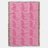 Japanische Katze - Fuchsia Pink Batik Decke (Vorderseite Vertikal)