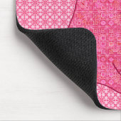 Japanische Katze - Fuchsia Pink Batik Mousepad (Ecke)