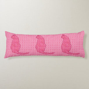 Japanische Katze - Fuchsia Pink Batik Seitenschläferkissen
