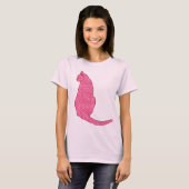 Japanische Katze - Fuchsia Pink Batik T-Shirt (Vorne ganz)