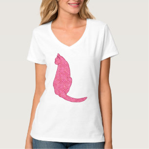 Japanische Katze - Fuchsia Pink Batik T-Shirt