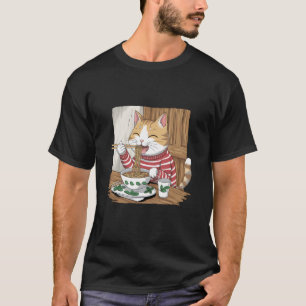 Japanische Katze Manga Animal Lover Ramen Noodle A T-Shirt