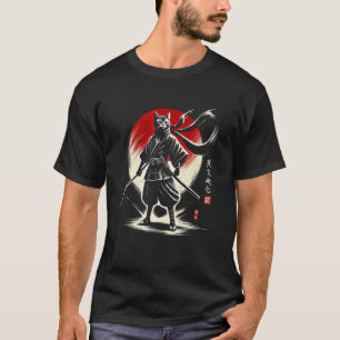 Japanische Katze Ninja Samurai Japan Warrior Mama  T-Shirt