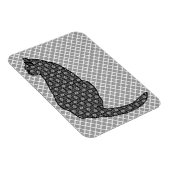 Japanische Katze - Schwarz-Weiß-Kimono-Druck Magnet (Rechte Seite)