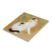Japanische Katze, Takeuchi Seihō, japanische Kunst Fliese (Seite)