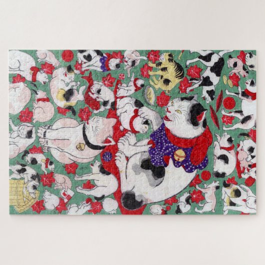 Japanische Katze, Ukiyo-e Puzzle (Horizontal)