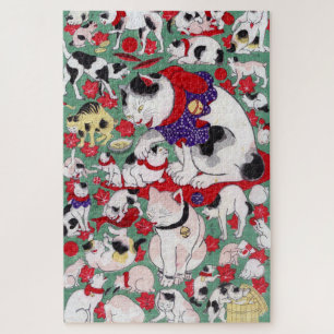 Japanische Katze, Ukiyo-e Puzzle
