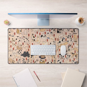 Japanische Katzen aus der Edo-Ära, Kuniyoshi, Ukiy Schreibtischunterlage