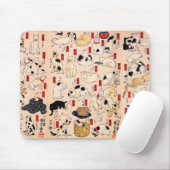 Japanische Katzen durch Utagawa Kuniyoshi Mousepad (Mit Mouse)